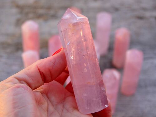 Lot of Rose Quartz Crystal Obelisk (90mm) 5 Pcs