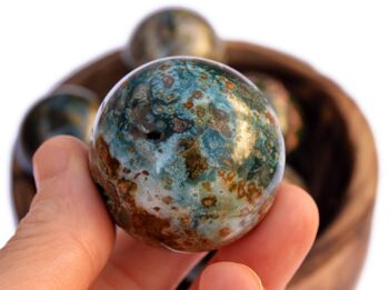 Sphère de cristal de jaspe océanique (25 mm - 40 mm) 5