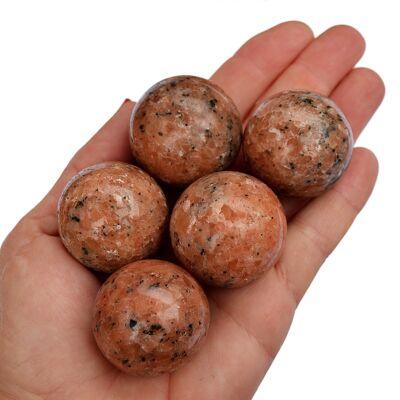 Orange Calcite Sphere Stone (25mm - 40mm)