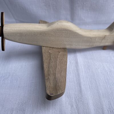 Hand made wooden airplane