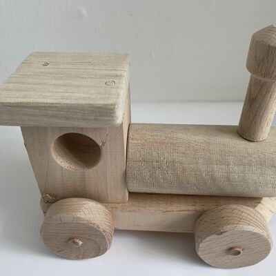 100 %hand made wooden train