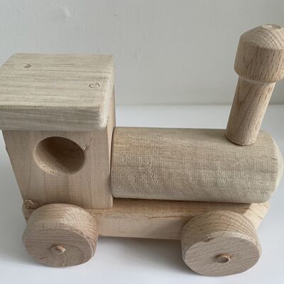 100 %hand made wooden train