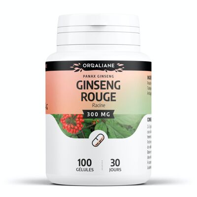 Ginseng rojo - 300 mg - 100 cápsulas