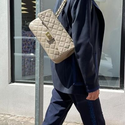 Bolso de Piel Acolchado para Mujer.