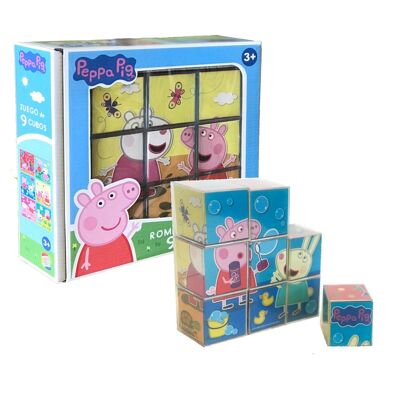 Educational toy. PUZZLE PEPPA PIG 9 CUBES
