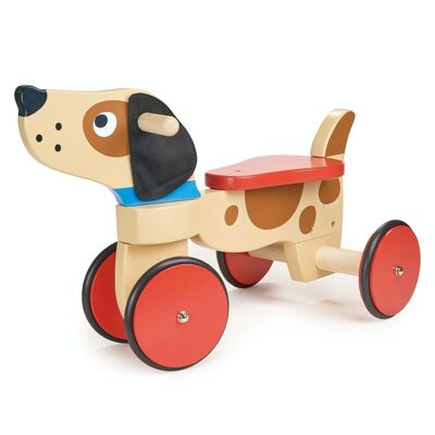 Mentari juguete de madera paseo en cachorro para niños
