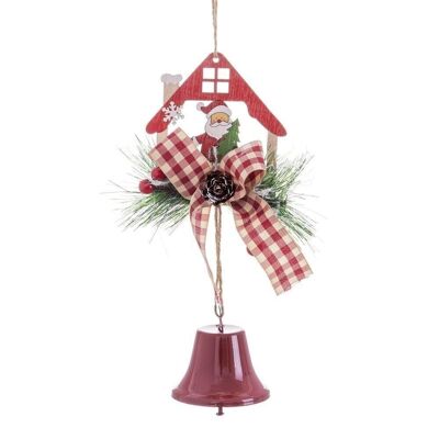 CHRISTMAS - HOUSE PENDANT WITH WOODEN BELL CT119299