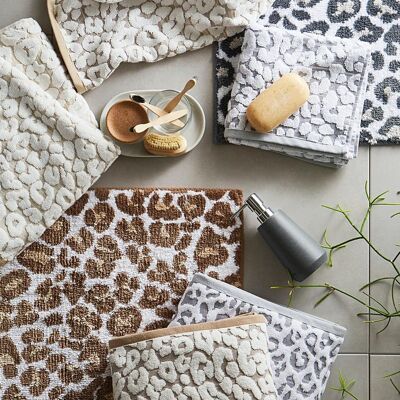 Leopard Jacquard Non-Slip Bath Mat