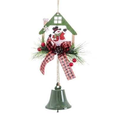 CHRISTMAS - HOUSE PENDANT WITH WOODEN BELL CT119300