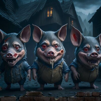 the 3 little evil pigs