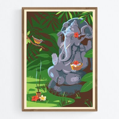 Poster Ganesh, Bali Travel Poster