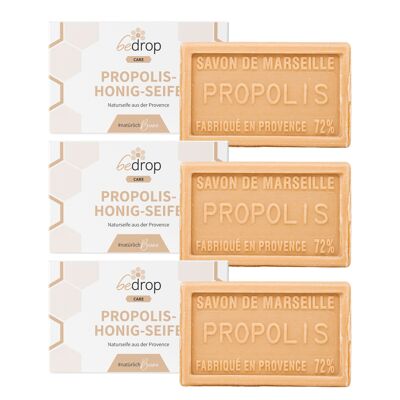 Set vantaggio: 3x sapone al miele di propoli sapone naturale per le mani / sapone per il corpo dalla Provenza - 100 g a un prezzo speciale