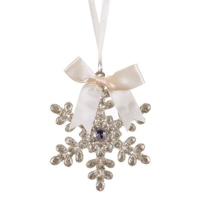 CHRISTMAS - STAR PENDANT WITH PLASTIC TIE GOLD CT720722