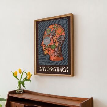 Style de carte de tarot rétro Daydreamer' Boho Floral Impression artistique 2