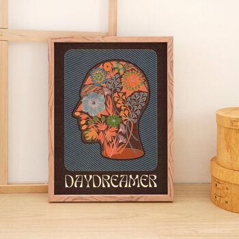 Style de carte de tarot rétro Daydreamer' Boho Floral Impression artistique 3