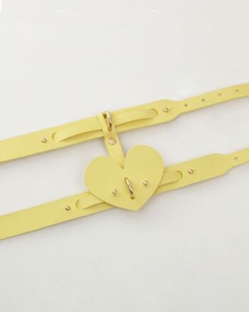 Accessoire Chien Coeur Jaune 4