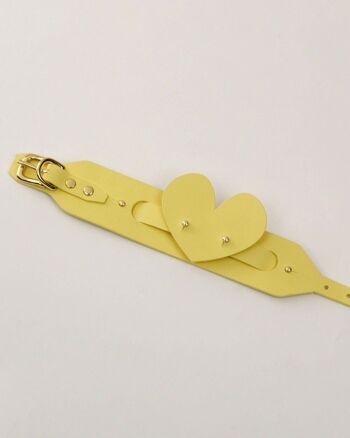 Accessoire Chien Coeur Jaune 5