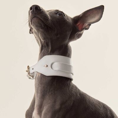 Halsband für italienische Windhunde/Whippets, weiß