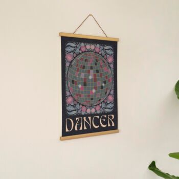 Typographie de boule disco de style tarot du danseur Impression artistique 3