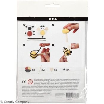 Kit DIY modelage Silk Clay - Crayons coccinelle et abeille 6