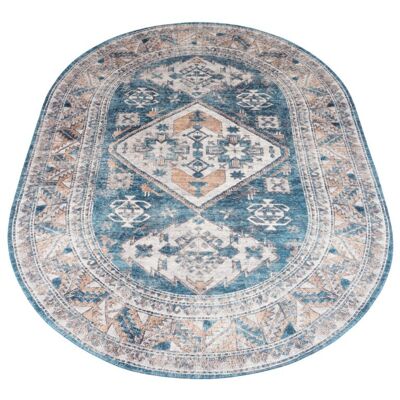 Vloerkleed Laria Blue 4 – Ovale 200 x 290 cm