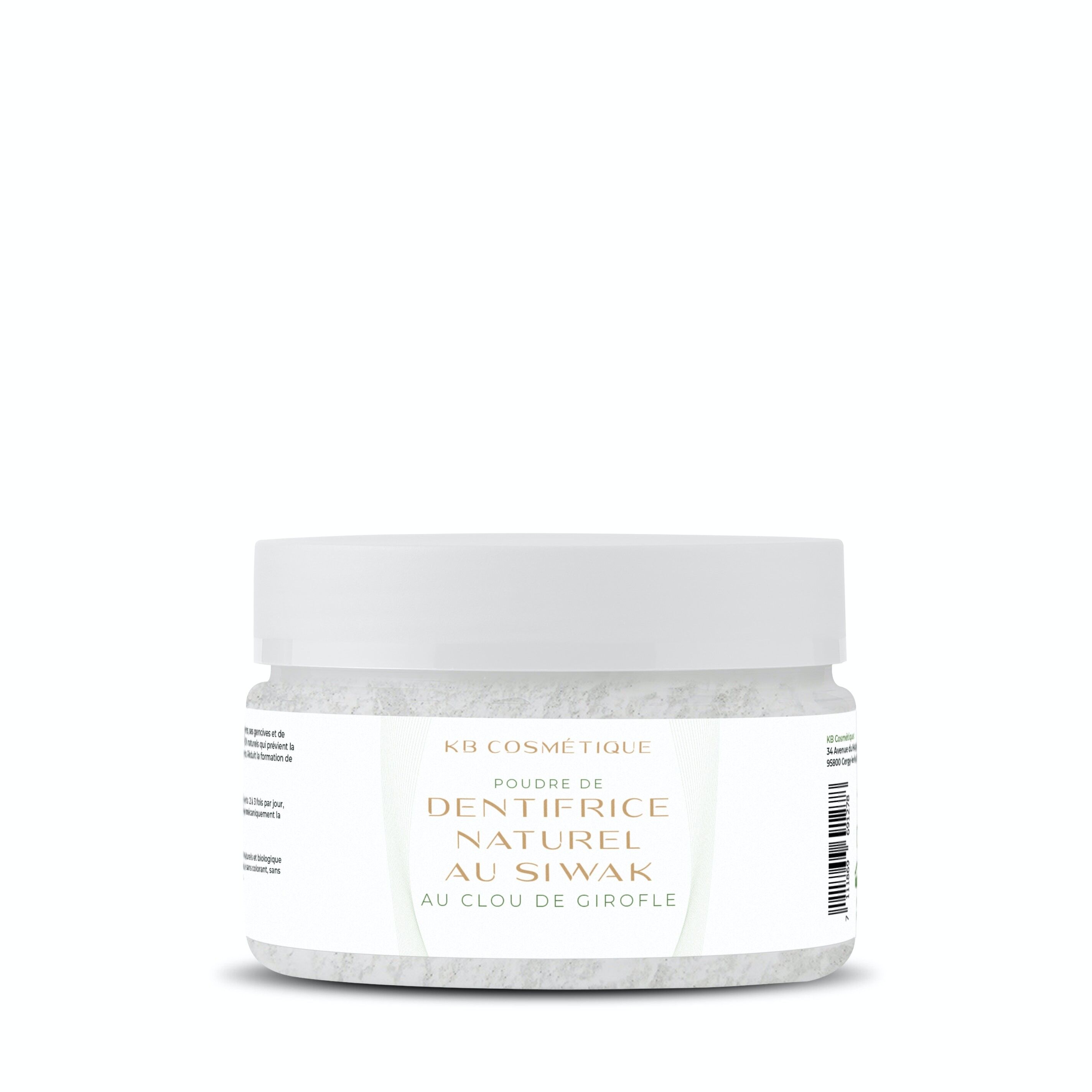 Polvere di dentifricio in pasta di chiodi di garofano naturale con Siwak