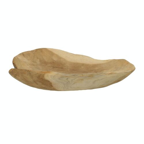 COUPE EN BOIS DE TECK CREUSE DIAM 35XH8CM EROSION