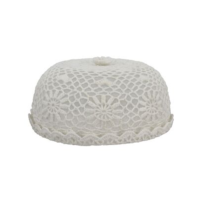 CLOCHE A GATEAU EN CROCHET FAIT MAIN DIAMETRE 33CM HT15CM LEA