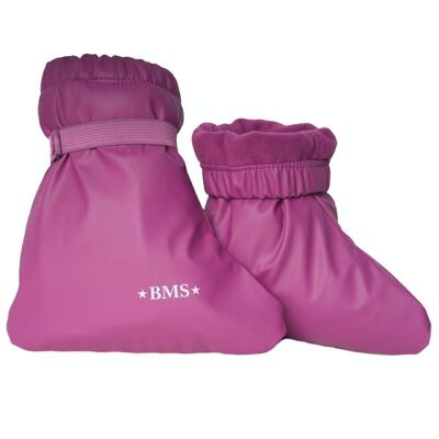 lined footlets 100% waterproof for crawling children - berry