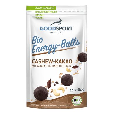 BIO Energyballs, Cashew-Kakao, mit gekeimten Haferflocken, 105g