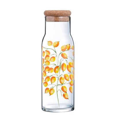 Painted glass carafe 1L Glycine Jaune