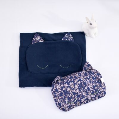 Navy blue blanket and star pillow kit