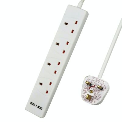 Cable de extensión no conmutado de 4 unidades con 2 puertos USB de 1 m (KF-ESBU-4A)