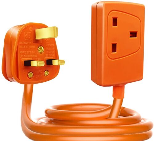 1 Gang Unswitched Extension Lead 15m Orange (KF-ESB-1/15MO)