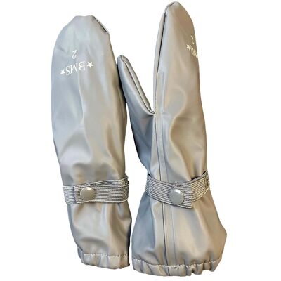 guantes forrados - 100% impermeable - gris
