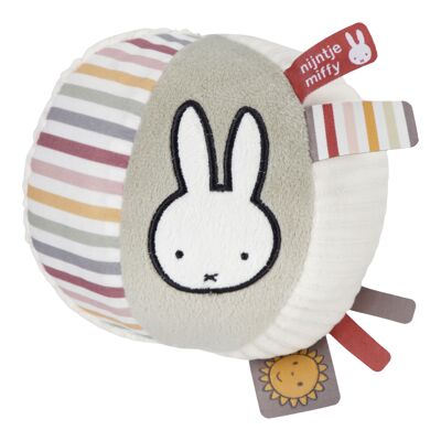 Miffy Ball with bell 10cm - Fluffy pink