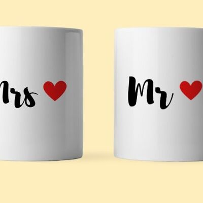 Duo de Tasses Mr & Mrs