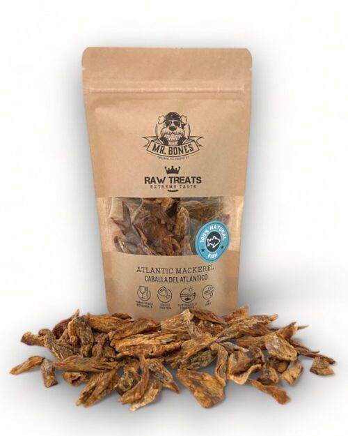 Raw Treats Caballa del Atlántico – Snack natural para perros y gatos