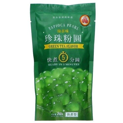Bille de tapioca - Green tea 250G (WUFUYUAN)  pour Bubble Tea "prêt en 5 minutes"