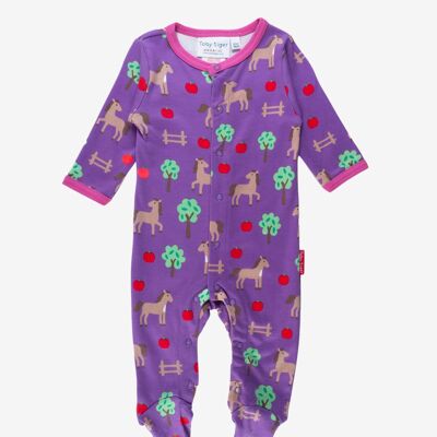 Organic Horse Print Babygrow