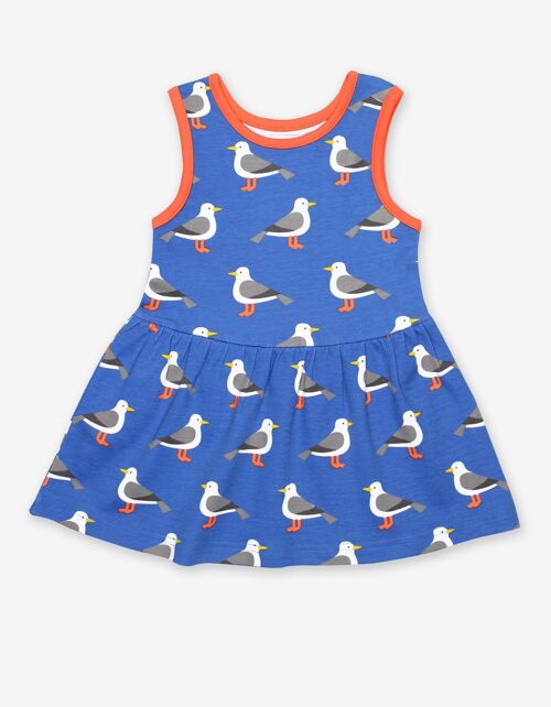 Organic Seagull Print Summer Dress