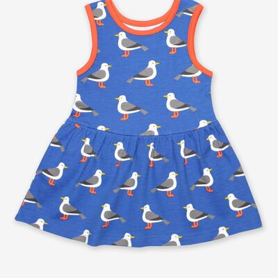 Organic Seagull Print Summer Dress