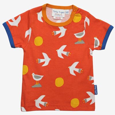 Organic Seagull Print T-Shirt