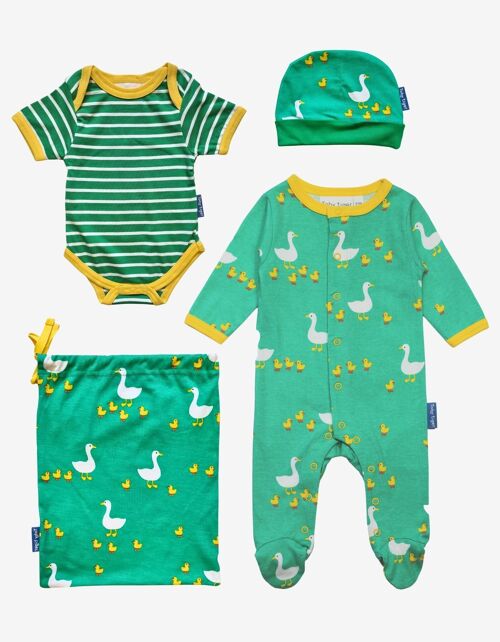 Organic Baby Gift Set - Duck Print