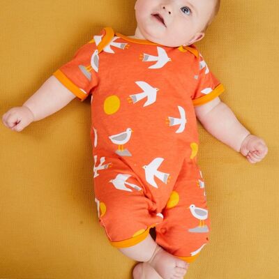 Organic Seagull Print Romper