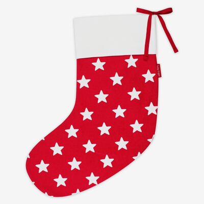 Organic Red Star Christmas Stocking