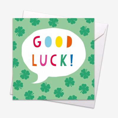 Good Luck Speech Bubble Card