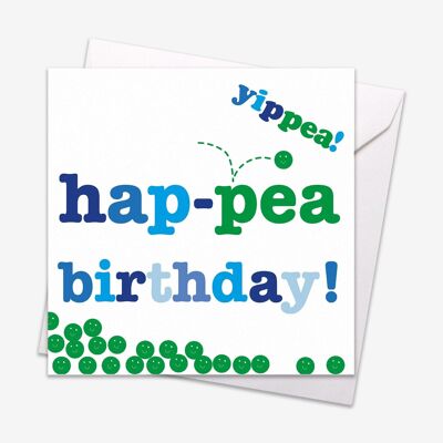 Carte d'anniversaire hap-pea
