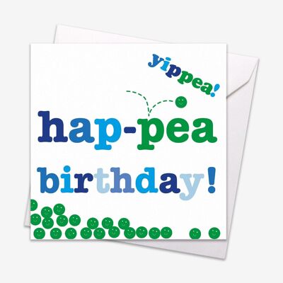 Hap-pea Birthday Card