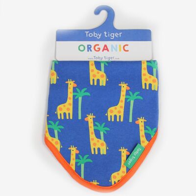 Organic Giraffe Print Dribble Bib